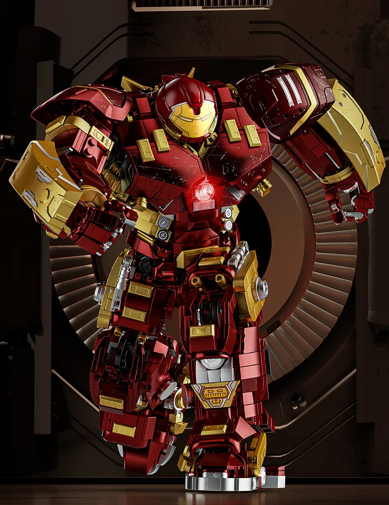 2600+ Teile Superhelden-Bausteine Kriegsroboter Actionfiguren Bausets Iron Buster Mech DIY Bausteine Spielzeug Feiertagsgeschenk Raumdekoration – Detail 7