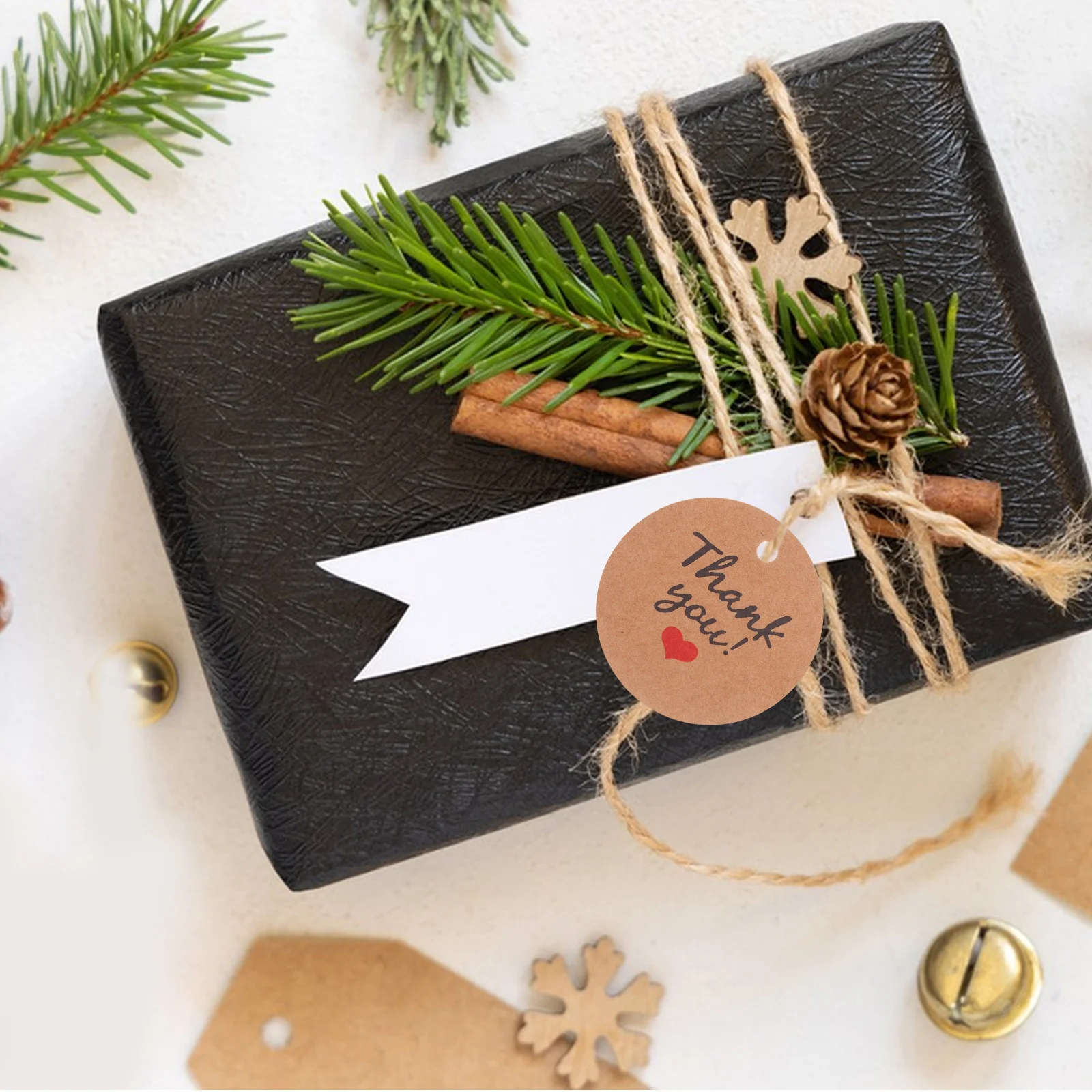 100 قطعة العلامات المعلقة كرافت ورقة ثقب دائري اليدوية خمر الزفاف لصالح تسميات ريفي شكرا لك علامات هدايا لحفلة عيد ميلاد #1