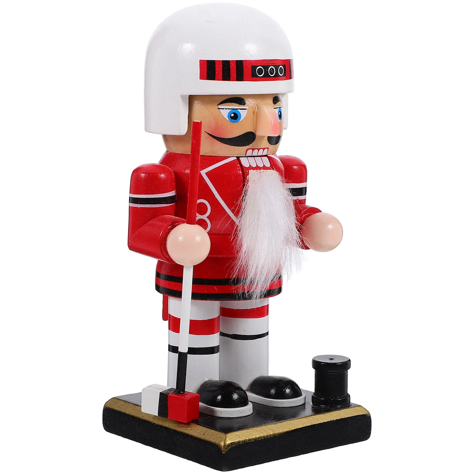 

Hockey Player Traditional Wooden Nutcracker Christmas Decor Unique Festive Ornament for Home and Office Xmas Table