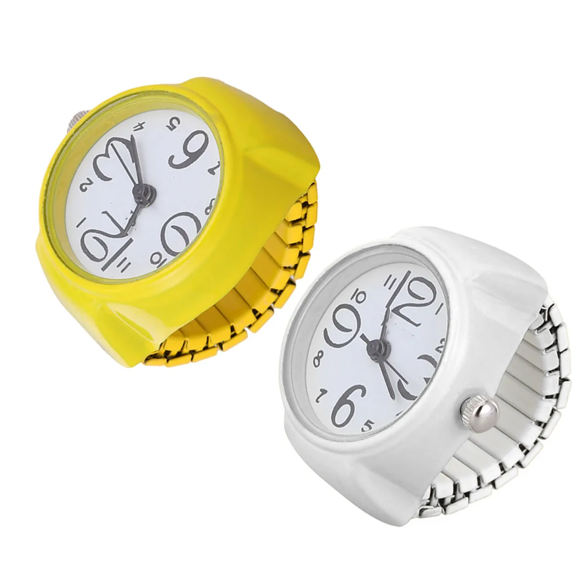 

2 шт. Наручные часы-колье для женщин, декоративные, с кольцом на палец, кварцевые, механические, модные