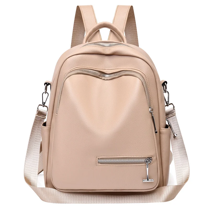 High Quality PU Leather Women Backpack Travel Large Capacity School Bags for Teenage Girls Mochila Female shoulder bag