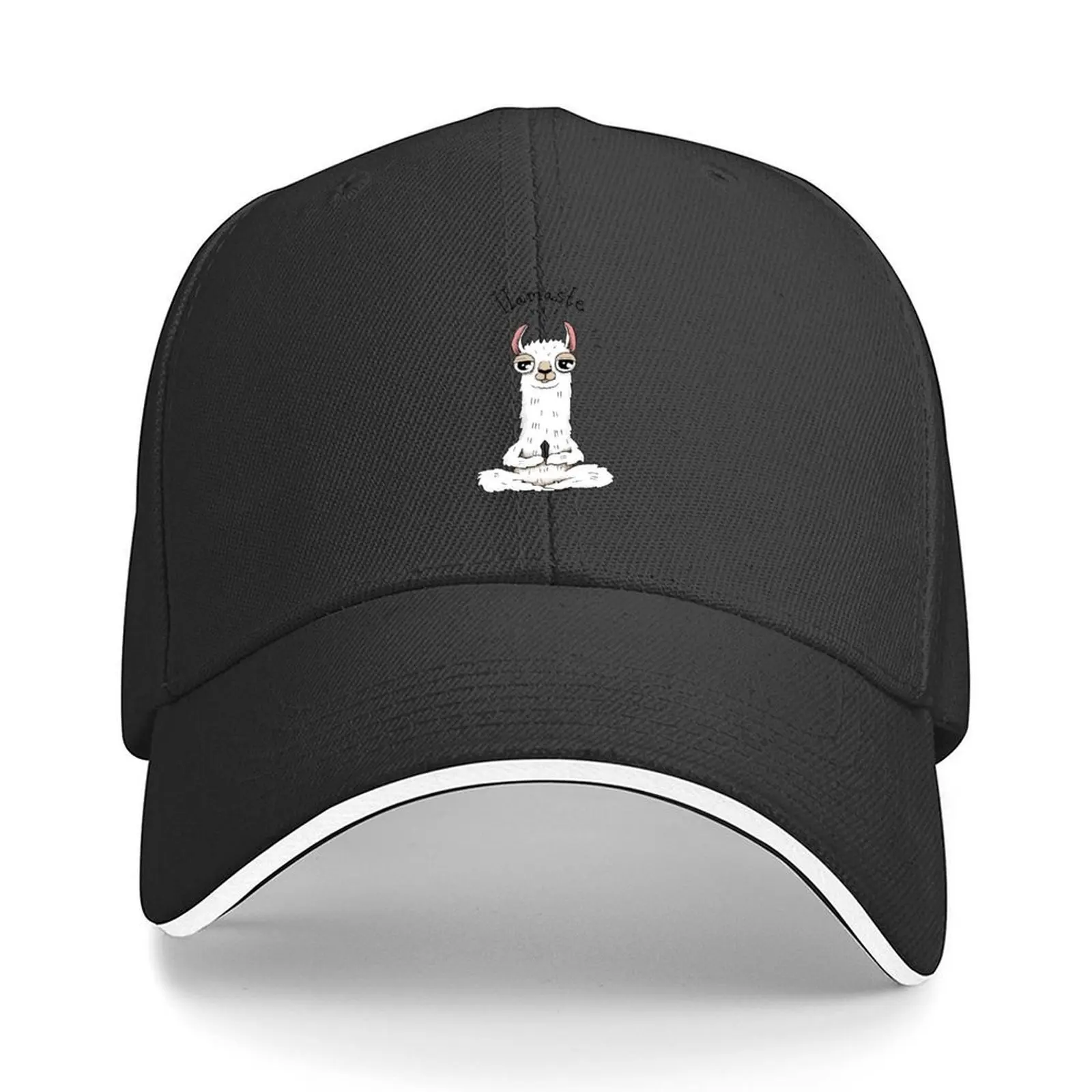 

Llama yoga pose with llamaste Baseball Cap Hat men foam party Hat Luxury Cap Anime Sun Hats For Women Men's