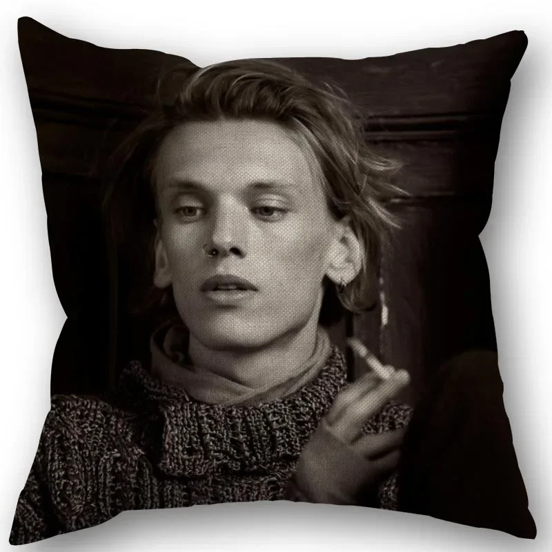 Jamie Campbell Bower Pillowcase High Quality Home Textile Cotton Linen Fabric 45x45cm One Side Decoration Pillow Covers