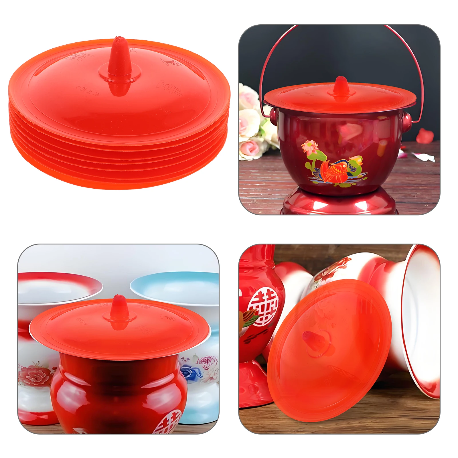 

8 Pcs Spittoon Lid Replacement Urinal Bucket Round Cover Plastic Portable Toilet Pee Child Compatibility Installation