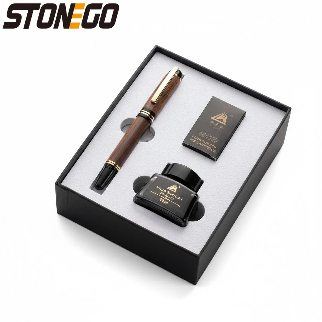 

Luxury Wood Pen Set Exquisite Fountain Pen with Gift Box Perfect Gift for Graduation Birthday Business
