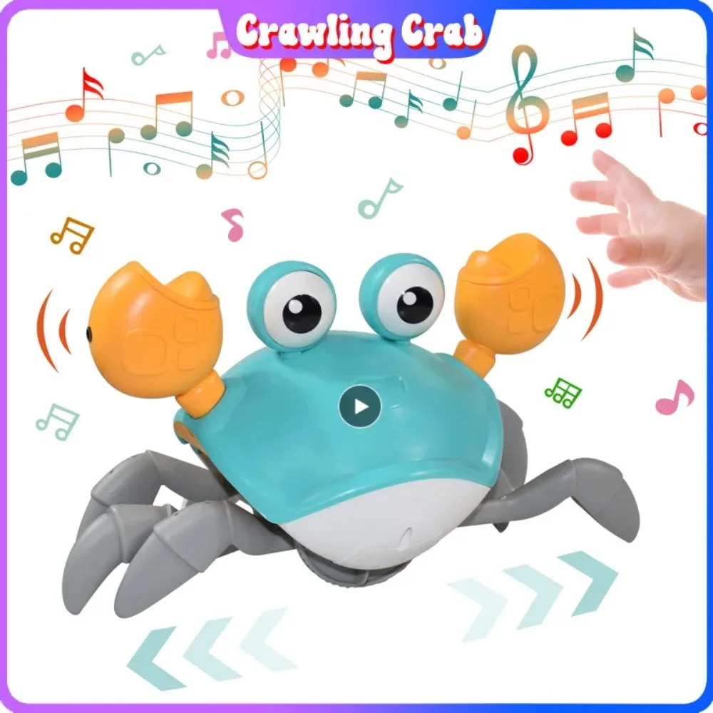 

2025 induction escape crab toy for children, musical crawling toy, baby pet, mobile toy for toddlers, educational Christmas gift