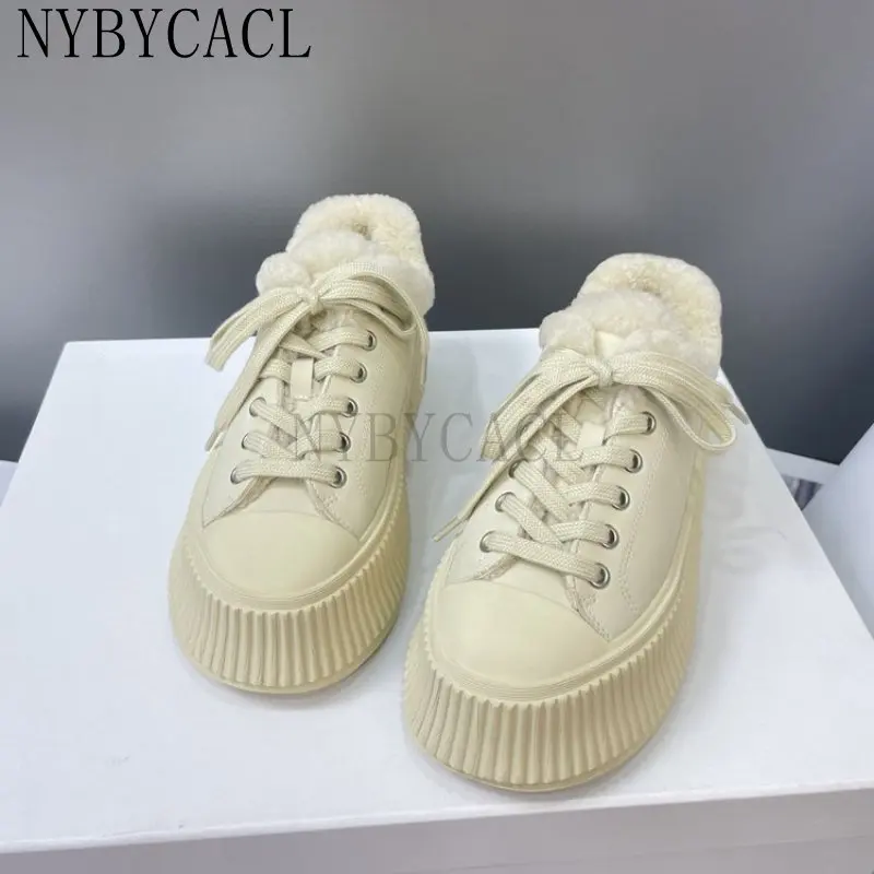 2023 autumn and winter new casual shoes winter ladies thick sole shoes lightweight warm shoes soft shoes women flat Fashion shoe
