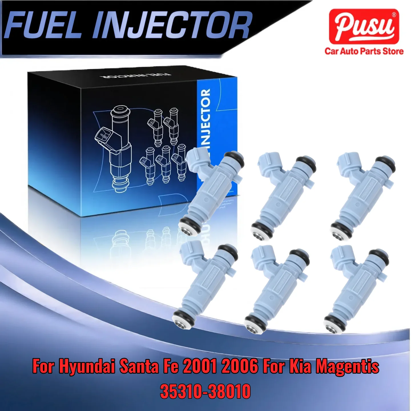 

6Pcs Auto Injectors For Hyundai Santa Fe For Kia Magentis 2001 to 2006
