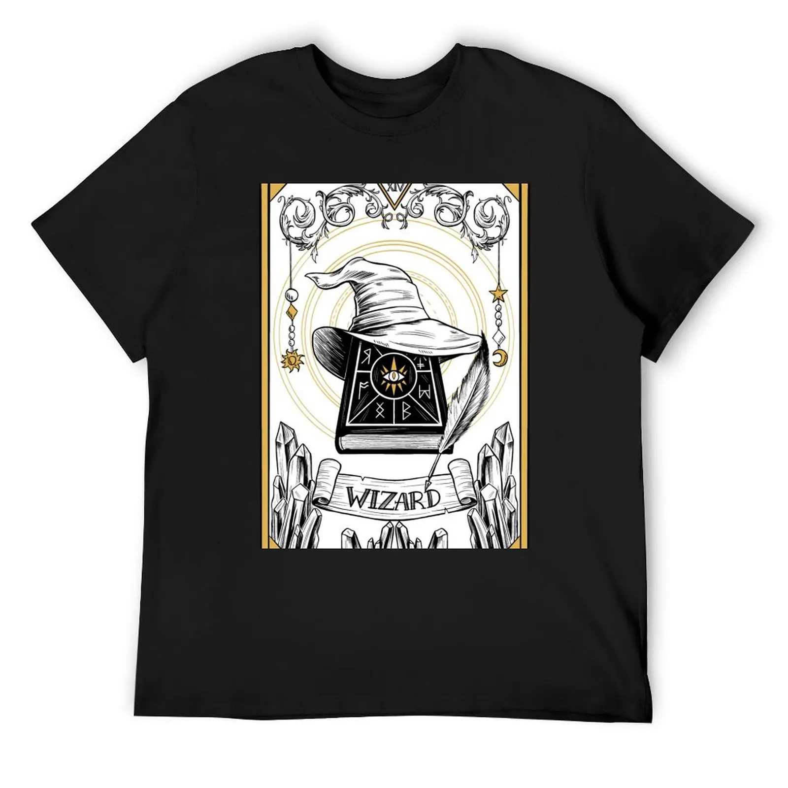 

D&D Wizard Tarot T-Shirt man t shirt graphics custom t-shirts workout shirts for men