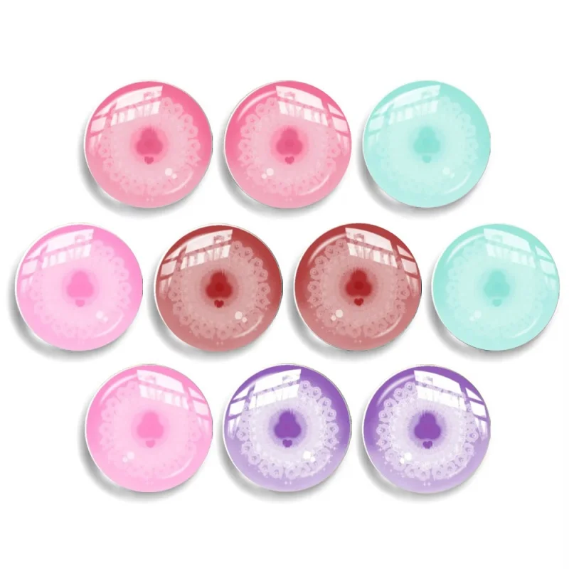 10pcs/bag Blythe Doll Pupil Eyes Chips 12mm-30mm Glass Eye DIY Jewelry Making Supplies Bulk Items Wholesale