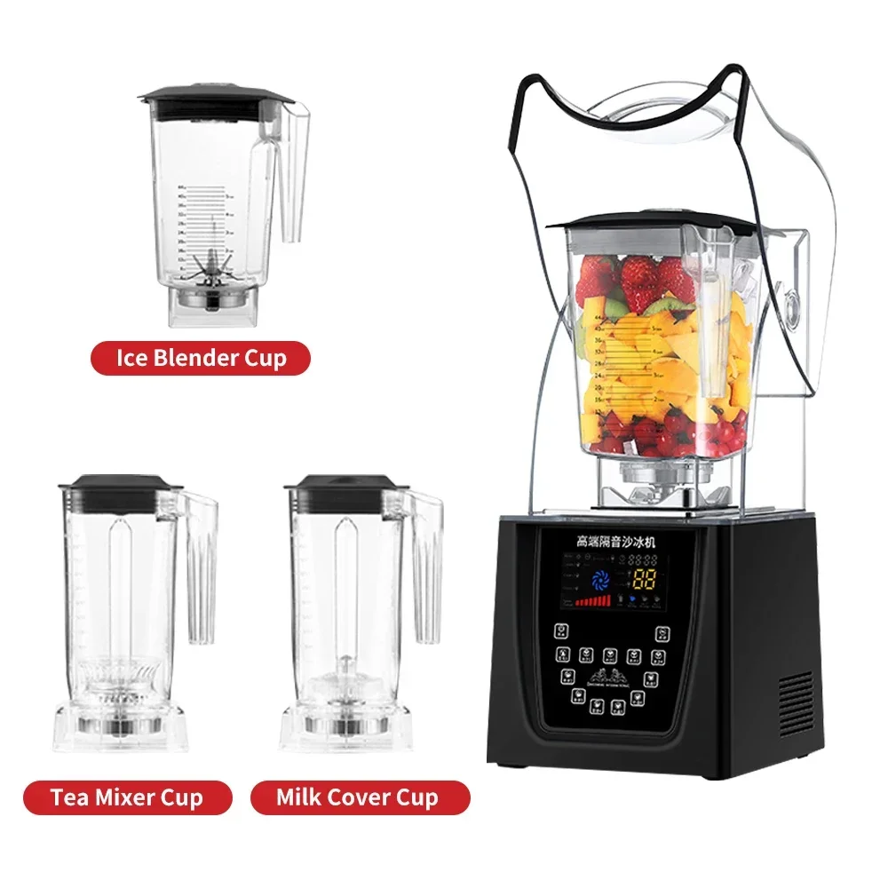 High Quality 2L Juicer Smoothie Blender Electric Kitchen Ice Crushing Mixer Machine Commercial Blender 1 Set Free Spare Parts 11