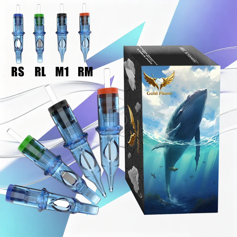 

50Pcs Disposable Tattoo Cartridge Needles Mixed Size RL RM RS M1 Round Liner Shader Curved Round Mag Tattoo Needle Cartridge For Tattoo Machine Artist Practice Supply