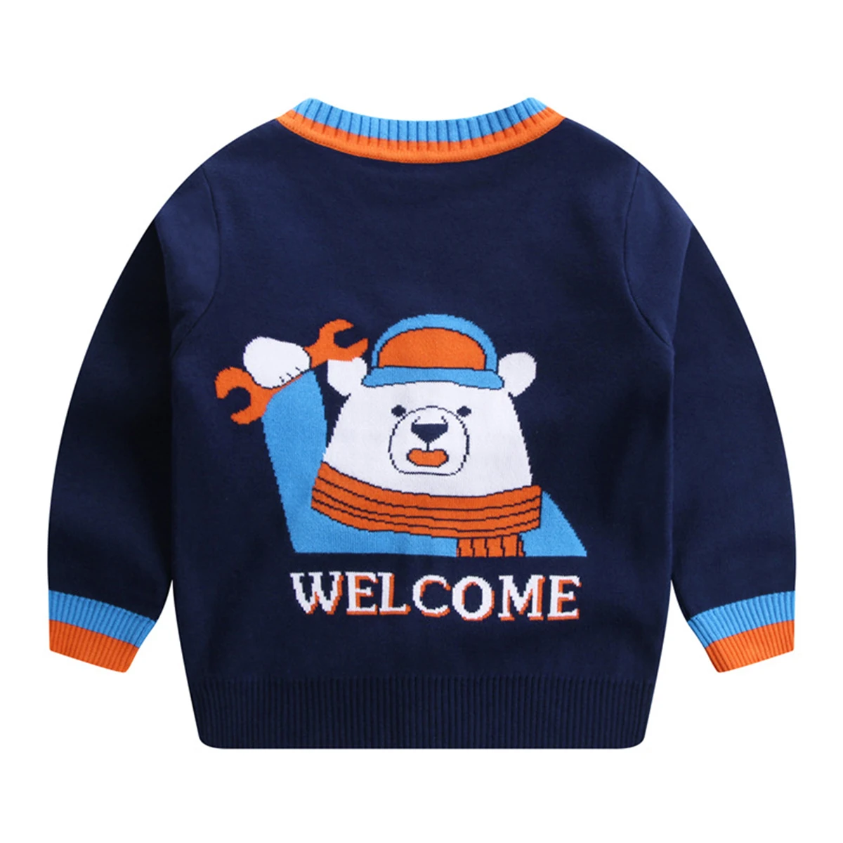Kid Cardigan Knitwear Little Boy Girl Cartoon Animal Cardigan Sweater Toddler Infant Bear Long Sleeves Knitted Sweater Jacket