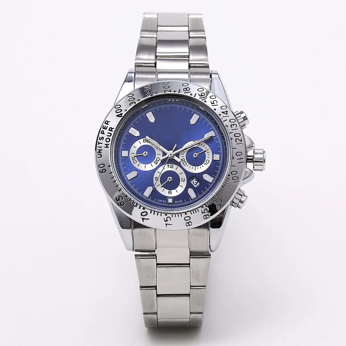 럭셔리 남성용 43mm 쿼츠 크로노그래프 비즈니스 시계 남성용 VK 시리즈 63 스포츠 사파이어 글래스 팬더 다이얼 세라믹 베젤 VK63 시계