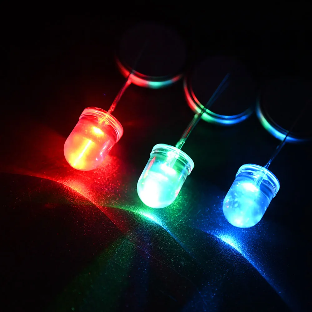 

1000Pcs Multicolor 4pin 5mm RGB Led Diode Light Lamp Tricolor Round Common Anode LED F5 Light Emitting Diode Red Green Blue