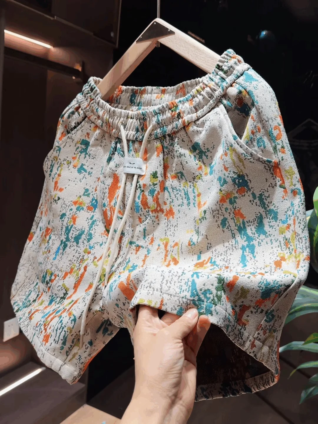 

Summer New Casual orts Ethnic Design Five-Point Letter Print Beach Pants Men Women Breathable Comfortable Straight Leg Pants