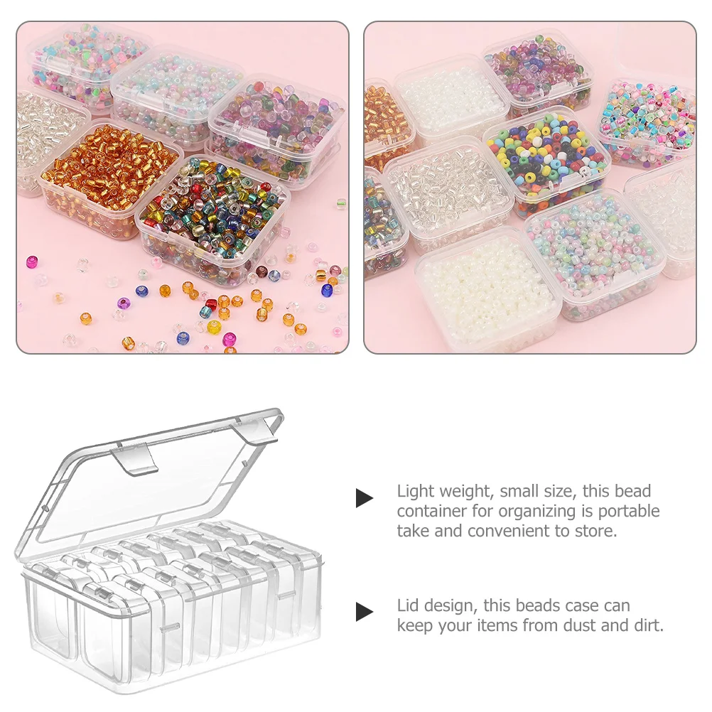 

1 Set Of 36 Grids Clear Bead Organizer Box Small Plastic Storage Containers For Jewelry Craft Supplies Tackle Box Organizer