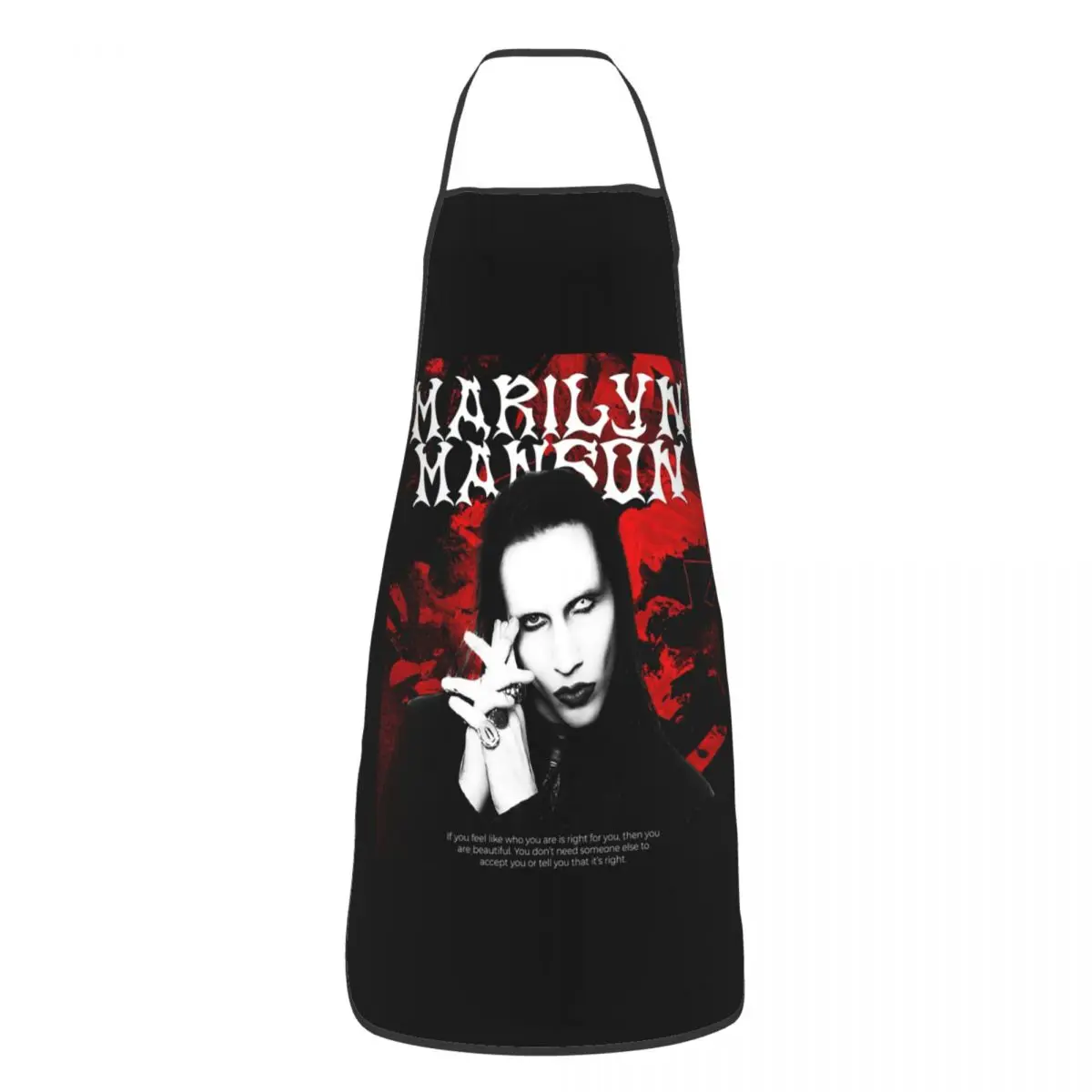 New Arrival Marilyn Manson The Golden Age Of Last Music Apron Chef Cuisine Tablier Bib Kitchen Cleaning Pinafore for Women Men