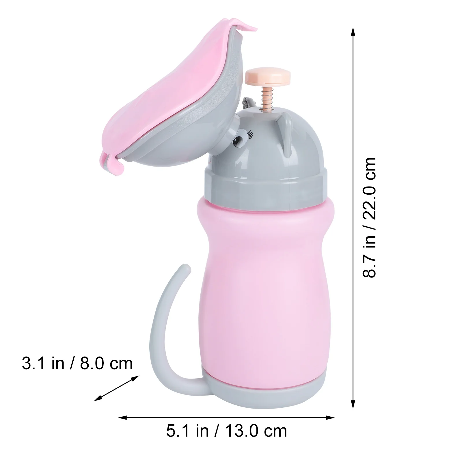 

1pc Portable Urinal Bottle for Toddlers Foldable Travel Kids Car Pee Reusable ABS PP No Leak Lightweight Small Size Easy Clean