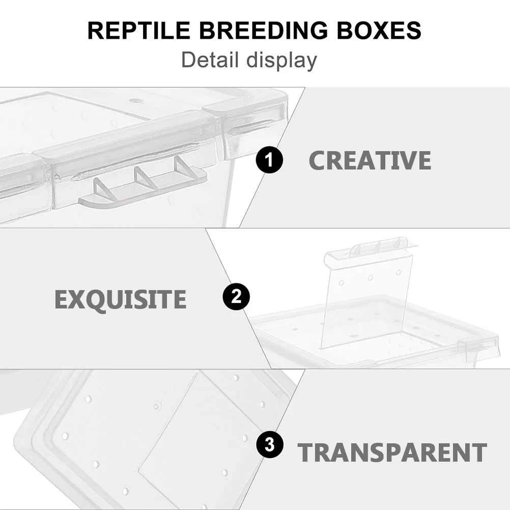 20 Pcs Pet Feeding Box Gecko Spider Insect Breeding Container Animal Lizard Reptile Holder Cage Snake Pp Small Incubator