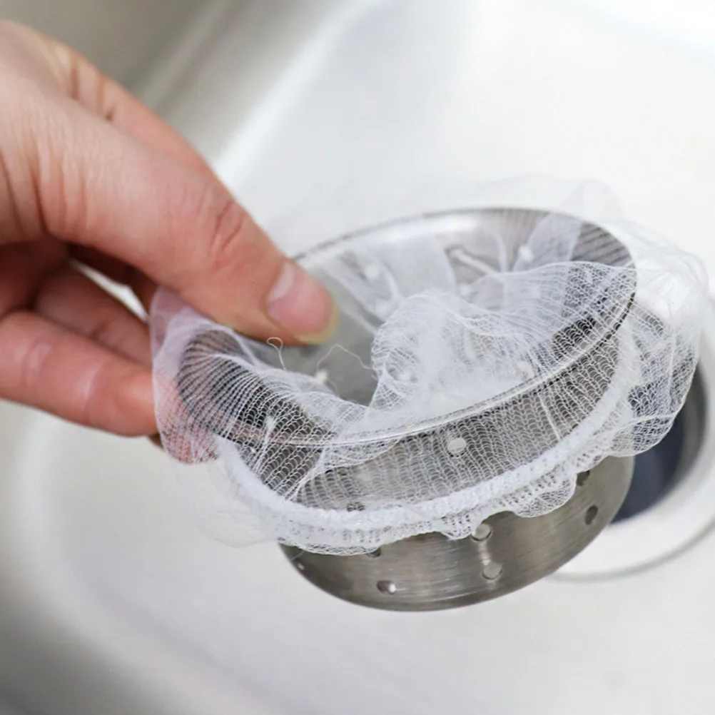 

300 шт. гибких эластичных сеток-фильтров для кухонной раковины, мешочки-сетки для слива, предотвращающие засоры, для дома и кухни