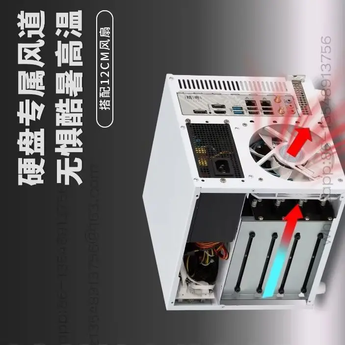 

4-дисковый корпус NAS Блок питания SFX Основная плата ITX Сервер домашнего хранения Маленькое шасси