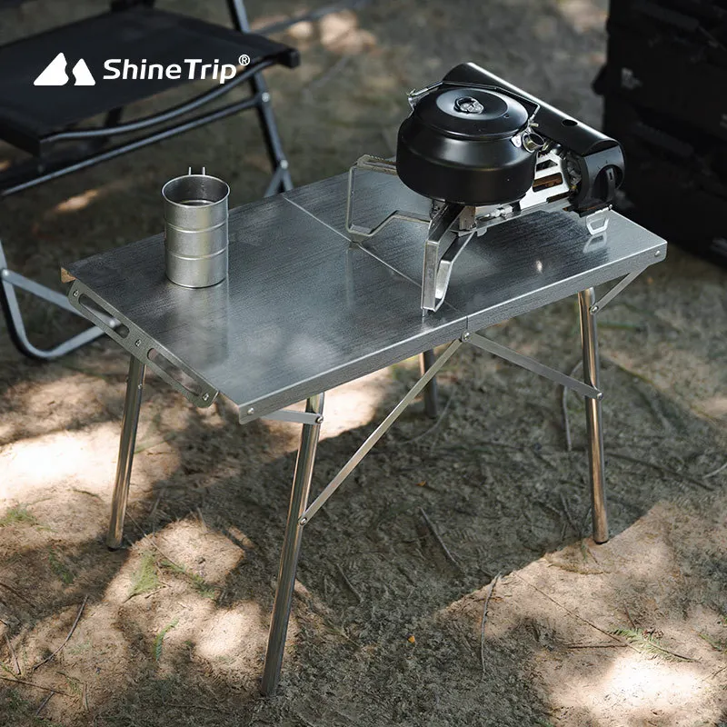 

Stainless Steel Folding Table or Bowls Portable Picnic Leisure Table Outdoor Camping BBQ Heat Resistant Small Steel Table