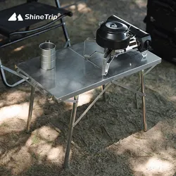 Stainless Steel Folding Table or Bowls Portable Picnic Leisure Table Outdoor Camping BBQ Heat Resistant Small Steel Table