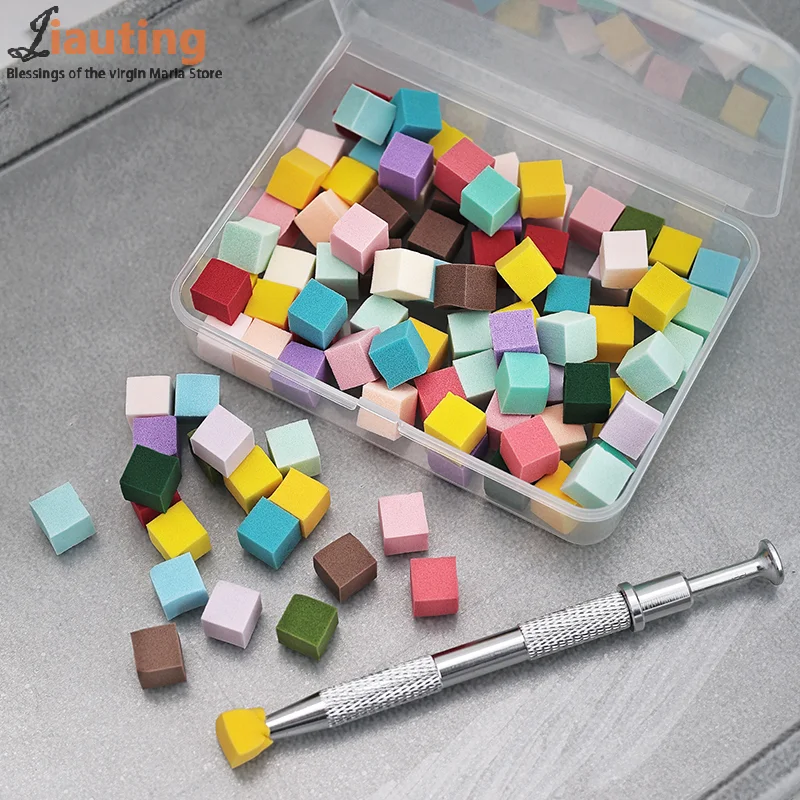 Nail Art Spons Zachte Sponzen Gradiënt Nail Art Stamper Gereedschap Vervagen Kleur Manicure Puntjes Pen Polish Nagelspons Grijper Tool