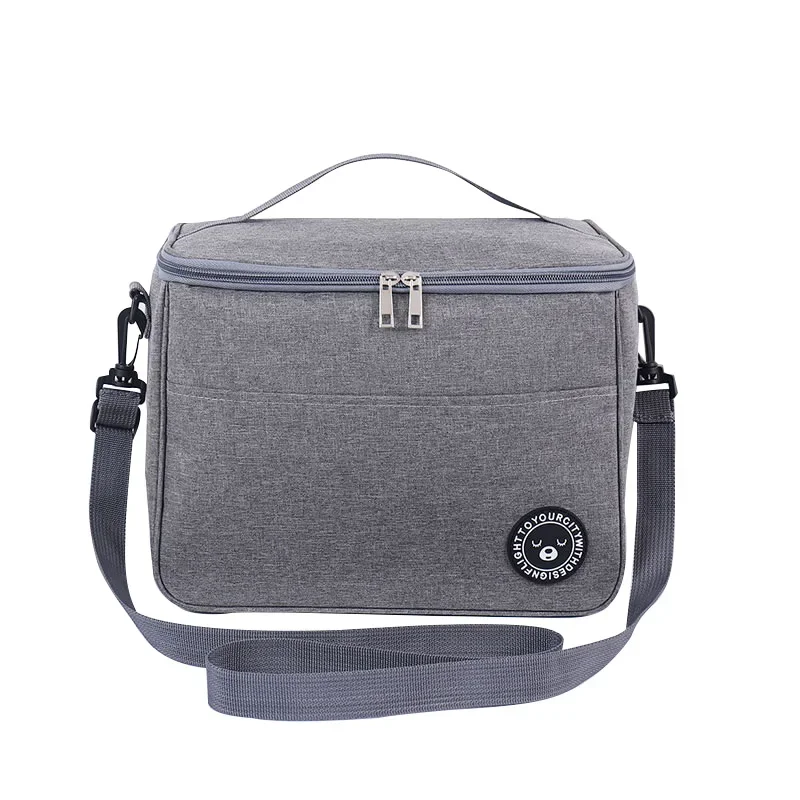 New Portable Lunch Bag Food Thermal Box Waterproof Office Cooler Lunchbox with Shoulder Strap Picnic Bag for Couples Unisex