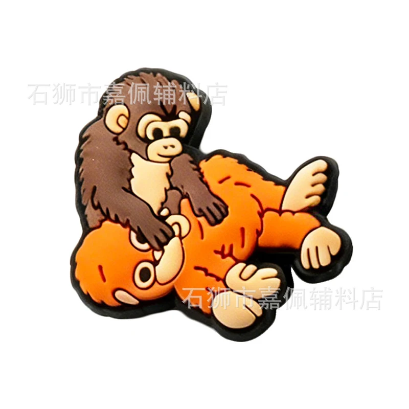10pcs New Arrival Anime Cute Punch Monkey Charms Shoes Decoration Hot Cartoon Pins Wristband Crox Accessories For Adult Kids