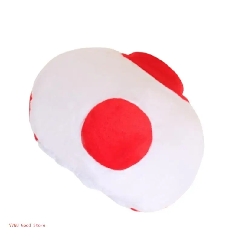 Thicken Mushroom Character Hat Soft Plush Headgear Hat for Party Wear Casual Outfit Headgear Hat for Various Head Sizes