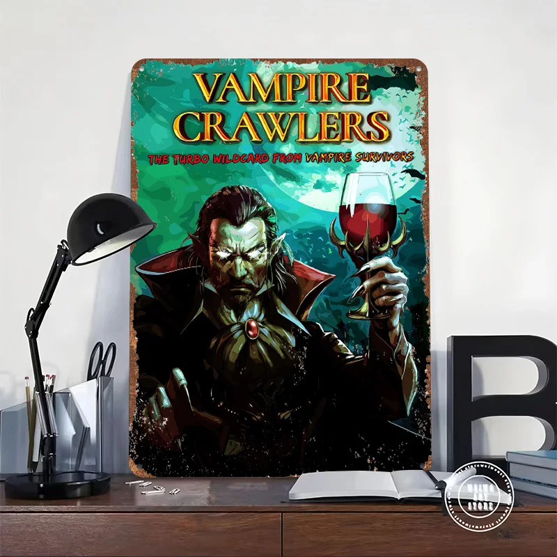 Vampire Crawlers: Turbo Wildcard Tinplate Poster Customized Wall Art Retro Vintage Metal Signs for Fans Office Decor Room House