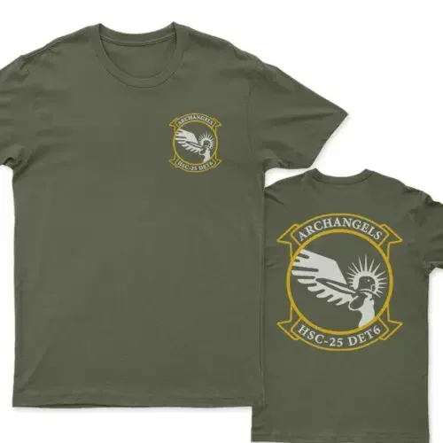 Archangels Helicopter Sea Combat Squadron (HSC) 25 Detachment 6 T-Shirt 100% Cotton O-Neck Short Sleeve Casual Mens T-shirt