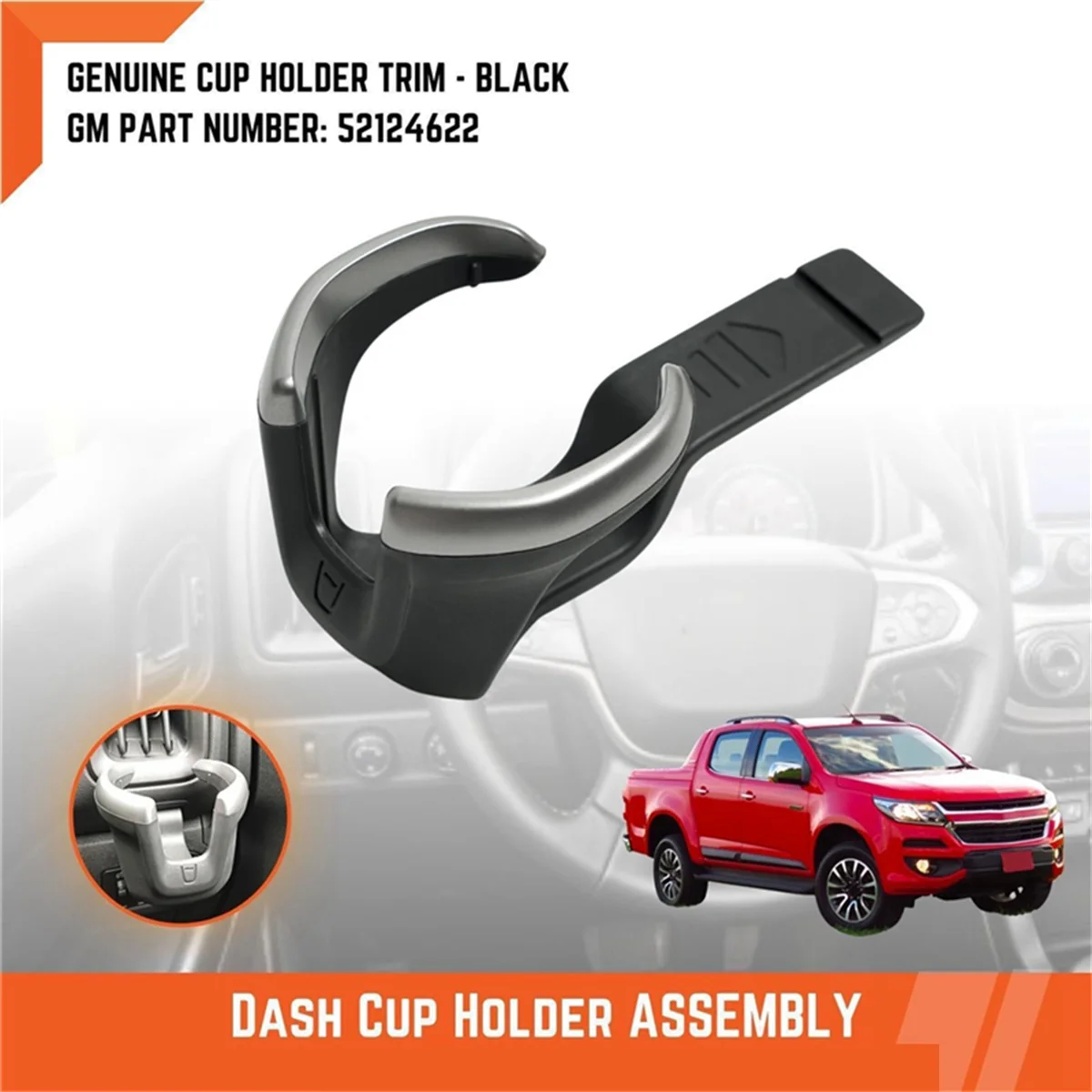 2PCS 52124622 Dash Cup Holder Trim for Chevrolet Trailblazer RG Colorado S10 Z71 LTZ LS LT 2017-2022 Air Vent Can Holder