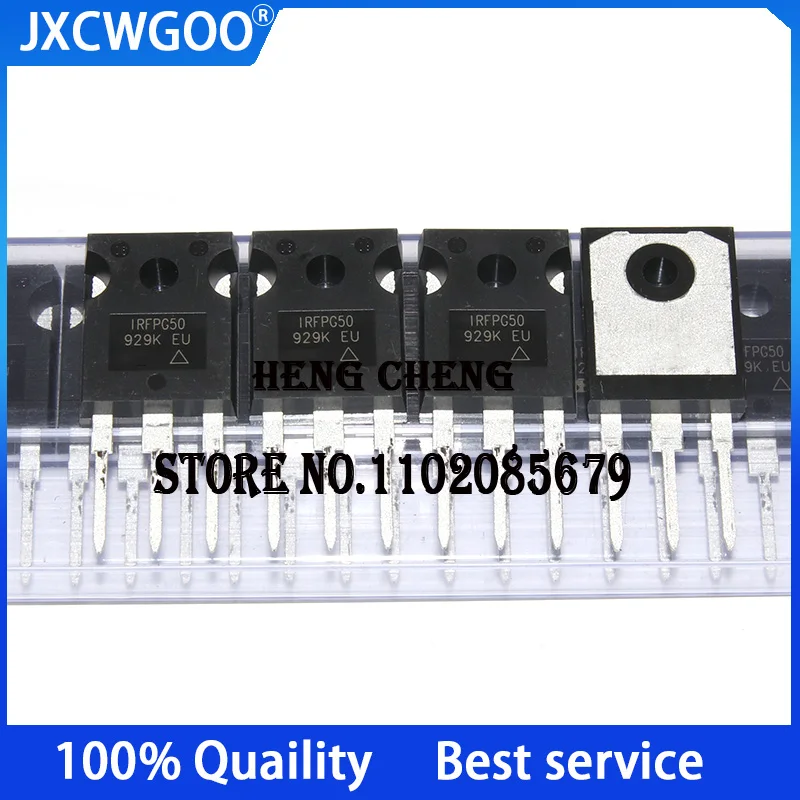 10PCS 100%New Original IRFPG50PBF IRFPG50 TO-247 N-channel 1kV 6.1A MOSFET