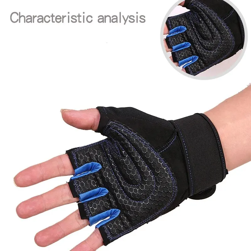 Gym Gloves for Men Women Fitness Weight Lifting Wristband Gloves Body Building Training Sports Exercise Cycling Glove Shockproof