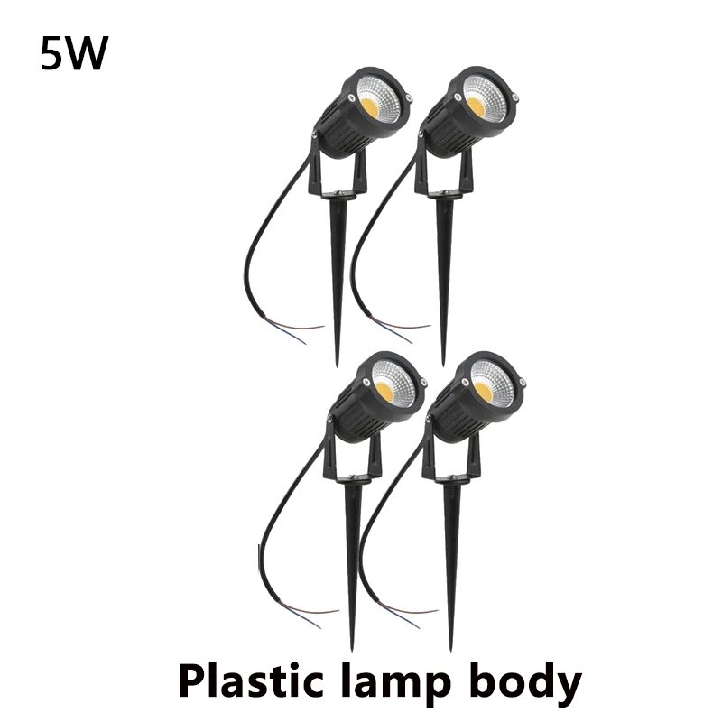 4-10 sztuk lampa trawnikowa lampy ogrodowe LED Outdoor Waterprof 220 v110v12v24v 5W krajobrazowy Spike żarówka ścieżka ogrodowa lampa trawnikowa reflektory punktowe