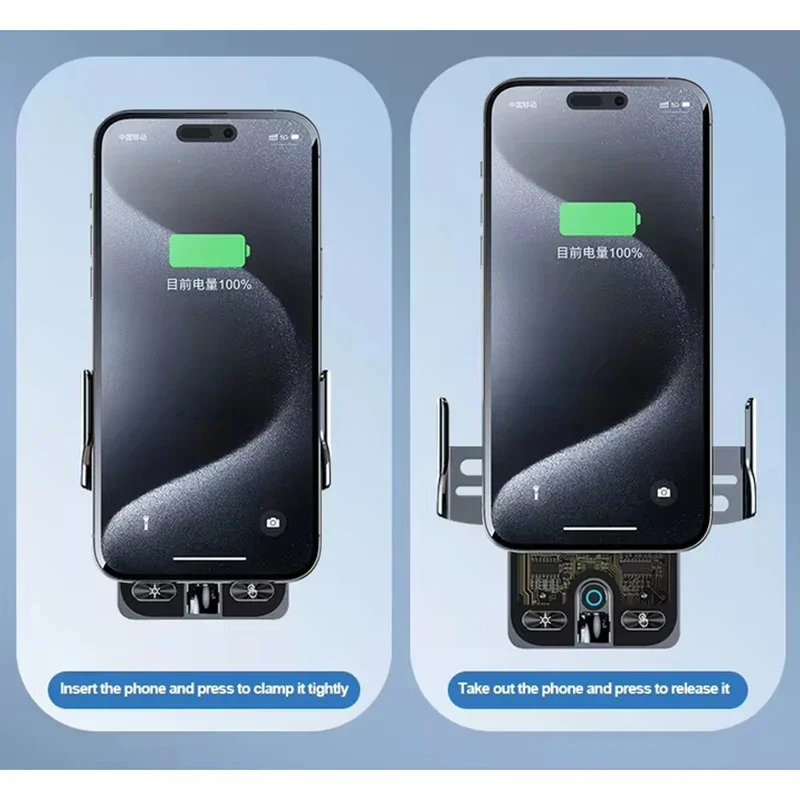 15W Smart Sensor Auto Drahtlose Ladegerät Auto-Clamping Auto Telefon Halter Für iPhone16 Samsung Huawei Automatische Sensing Telefon halter