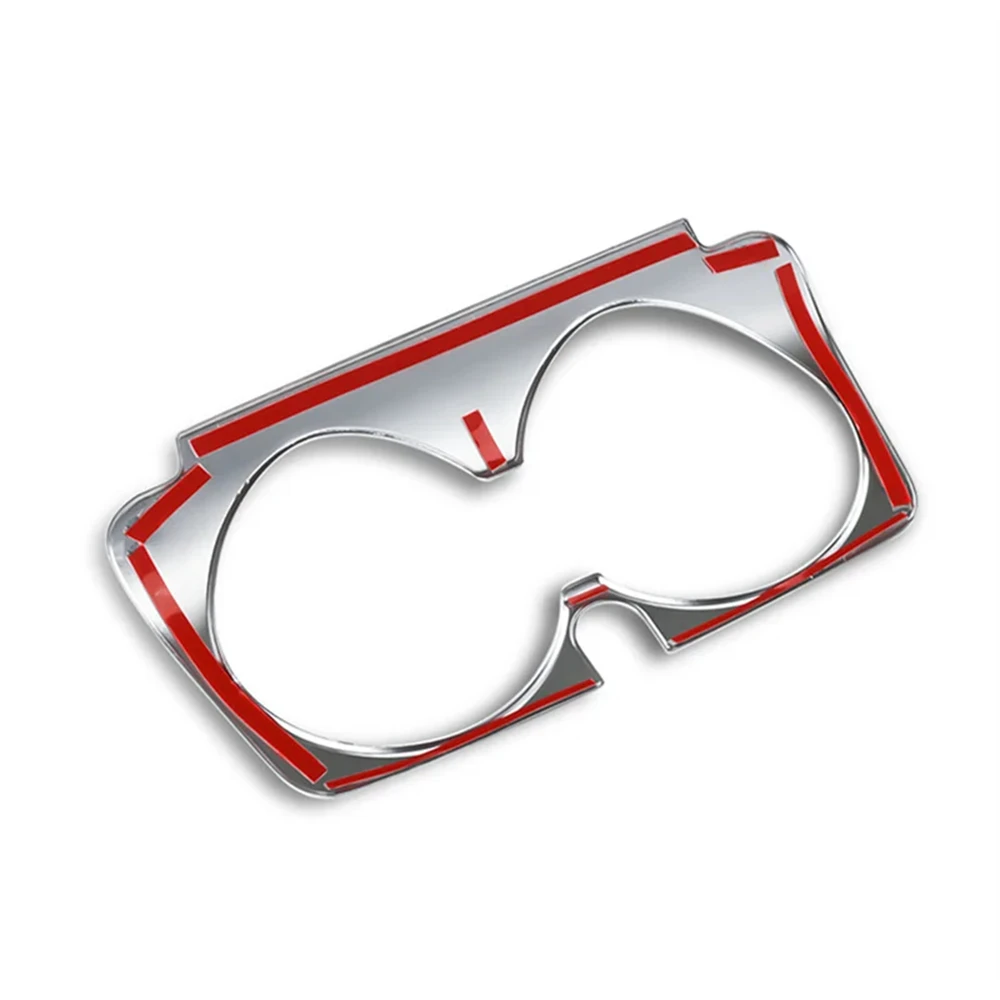 ABS Water Cup Holder Frame Trim Cover for Mercedes Benz C E GLC Class W205 W213 X253 Car Carbon Fiber Texture Gear Shift Panel