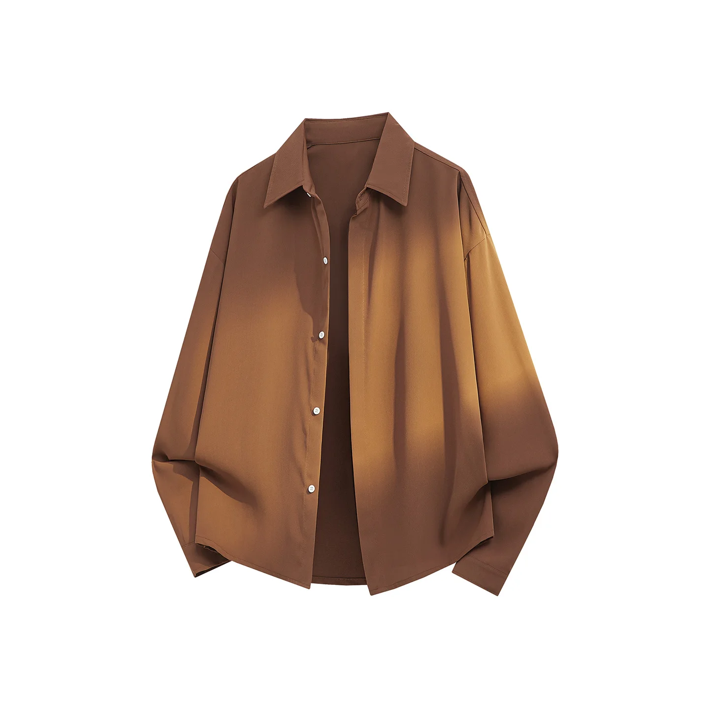 

2026 Весенняя мужская однотонная рубашка в стиле ретро, мужская повседневная рубашка в стиле Харадзюку, мужская рубашка с отложным воротником, мужские винтажные дышащие топы