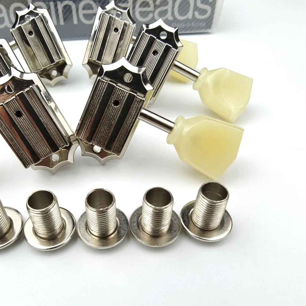 KAYNES 3R3L Tuning Pegs Deluxe Vintage Style Guitar Machine Heads Tuners For 10mm lespaul Guitar Nickle Silver Made in Korea view 5