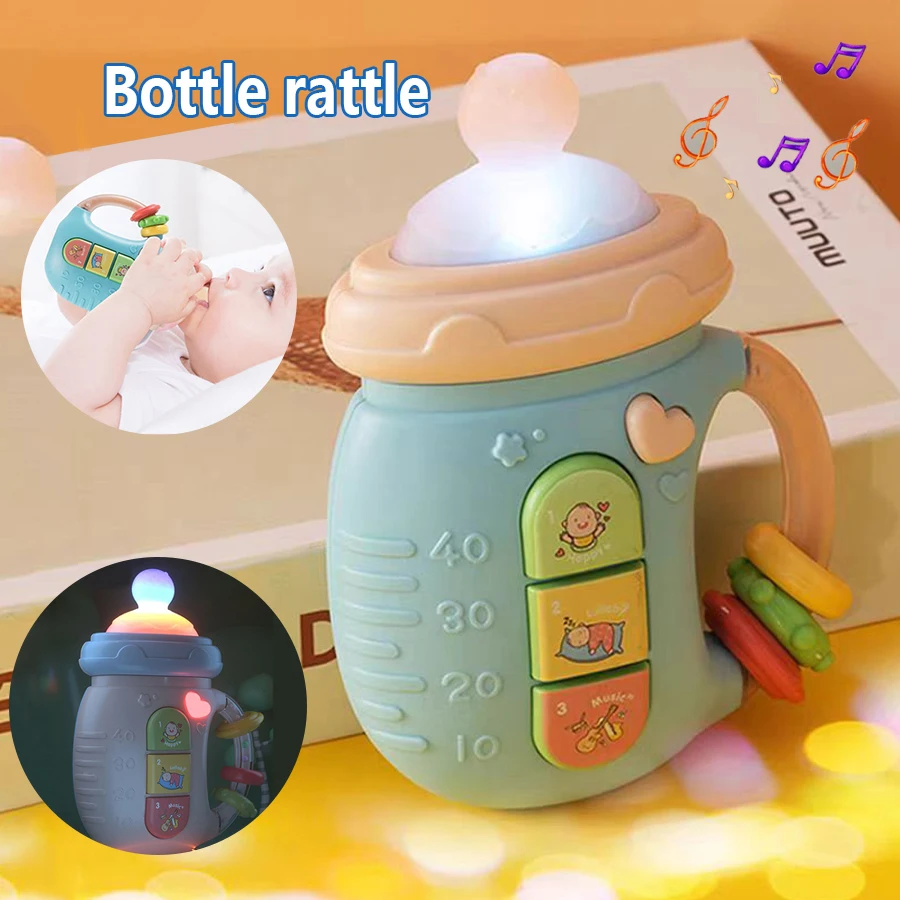 Chupete para bebé, juguetes educativos para educación temprana con luces y música para calmar las emociones del bebé, juguetes, sonajero para recién nacido