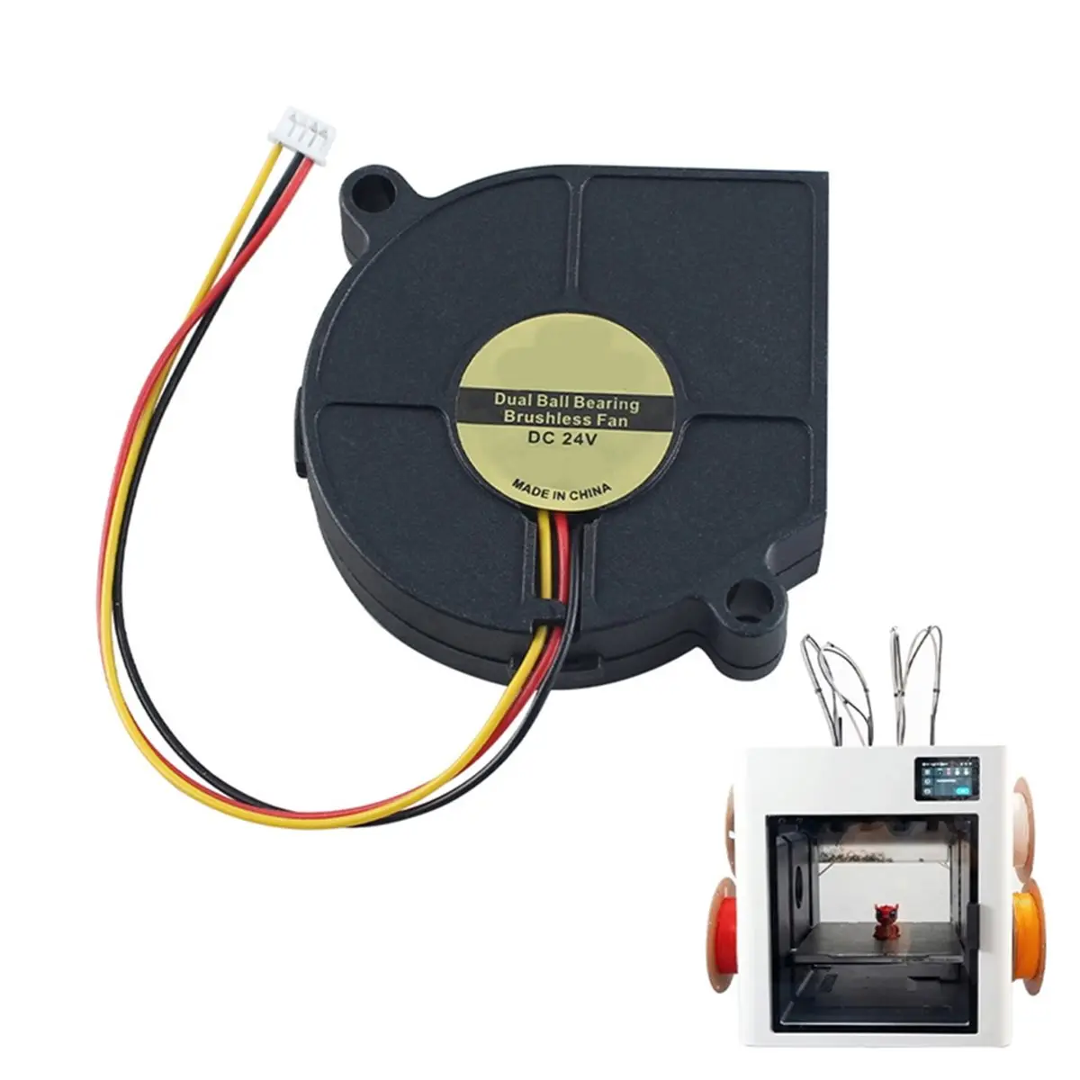 

[A23G] Вентилятор охлаждения печатающей головки 5015 для Snapmaker U1, 24В, плавная работа, для деталей 3D-принтера