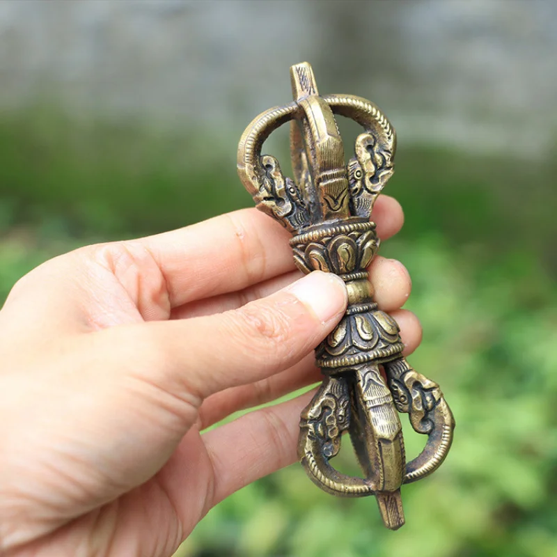 Tibetan-style decorative items, Nepalese handmade ritual instruments, five-pronged vajra, copper-made pestle, direct supply