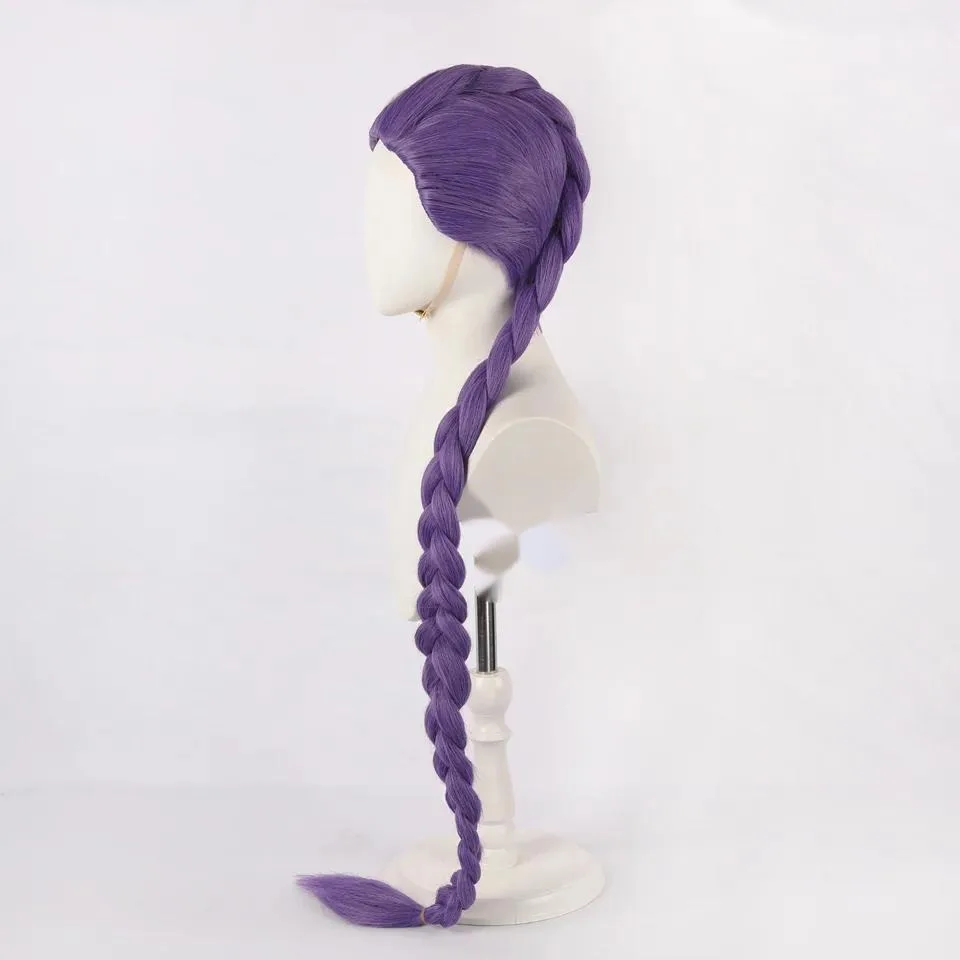Anime Kpop HUNTRIX Rumi Cospaly Wig Demon Hunter Hair Volume Violet Long Hair Ponytail For Hallowmas Party Adult Women Men