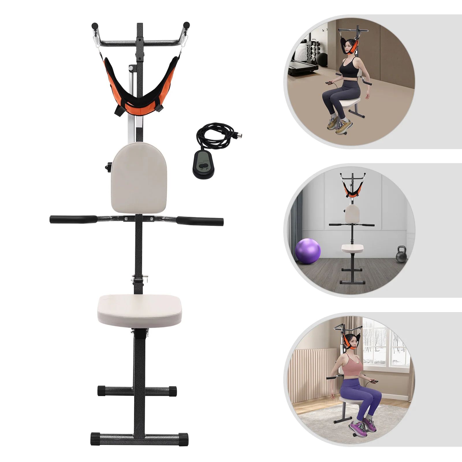 Simple Electric Neck Traction Chair Traction & Stretch Decompression Machine, Neck Traction Device