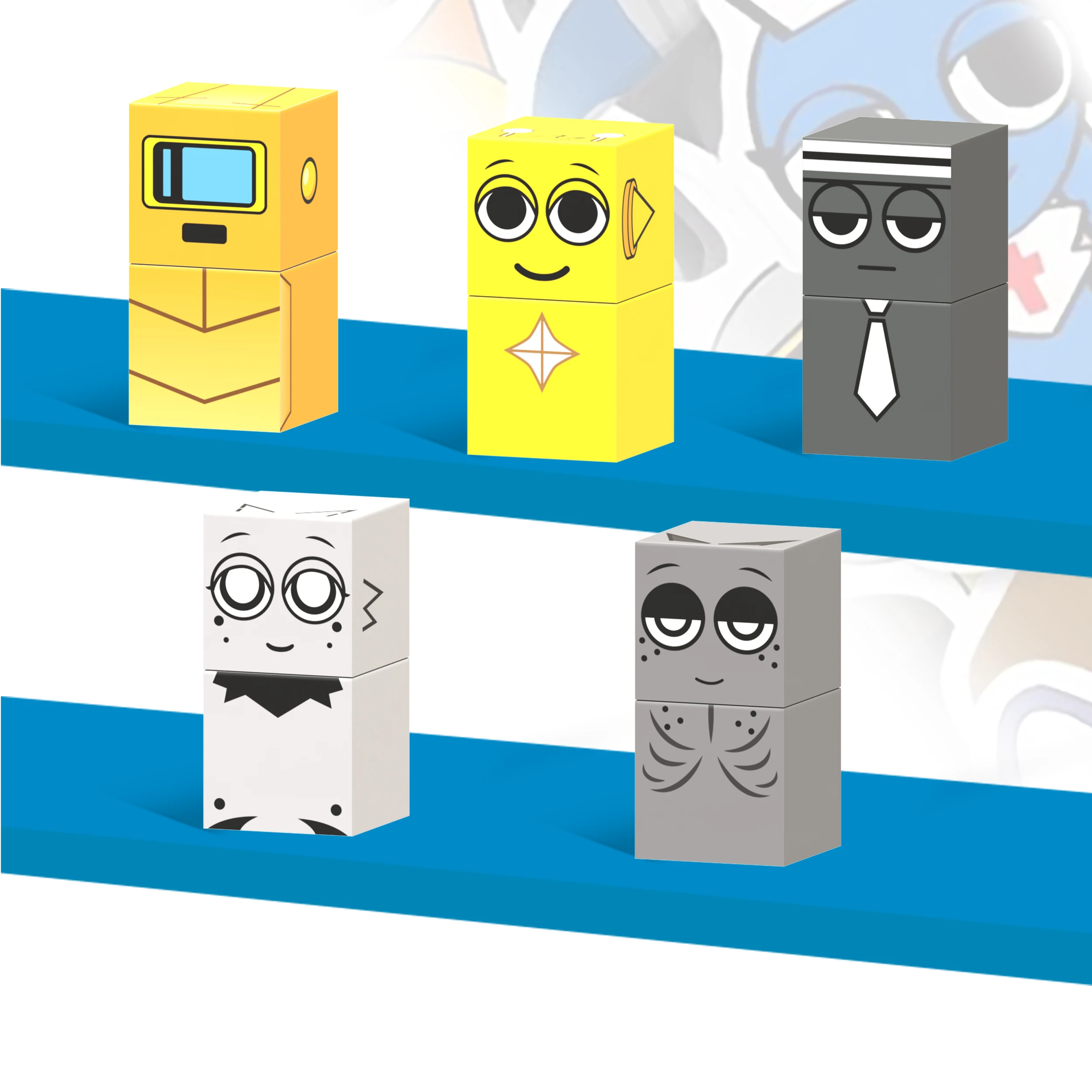 DIY 신제품 스프룽키 창의적 리듬 박스 자석 블록 감각적 쌓기 장난감 어린이 생일 선물