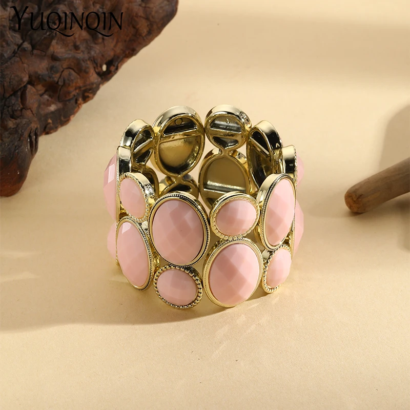 New Bohemian Mother\'s Day Gifts Bangle Bracelets Charm Stretch Multi-layered Wide Bangles for Women Summer Beach Travel Jewelery