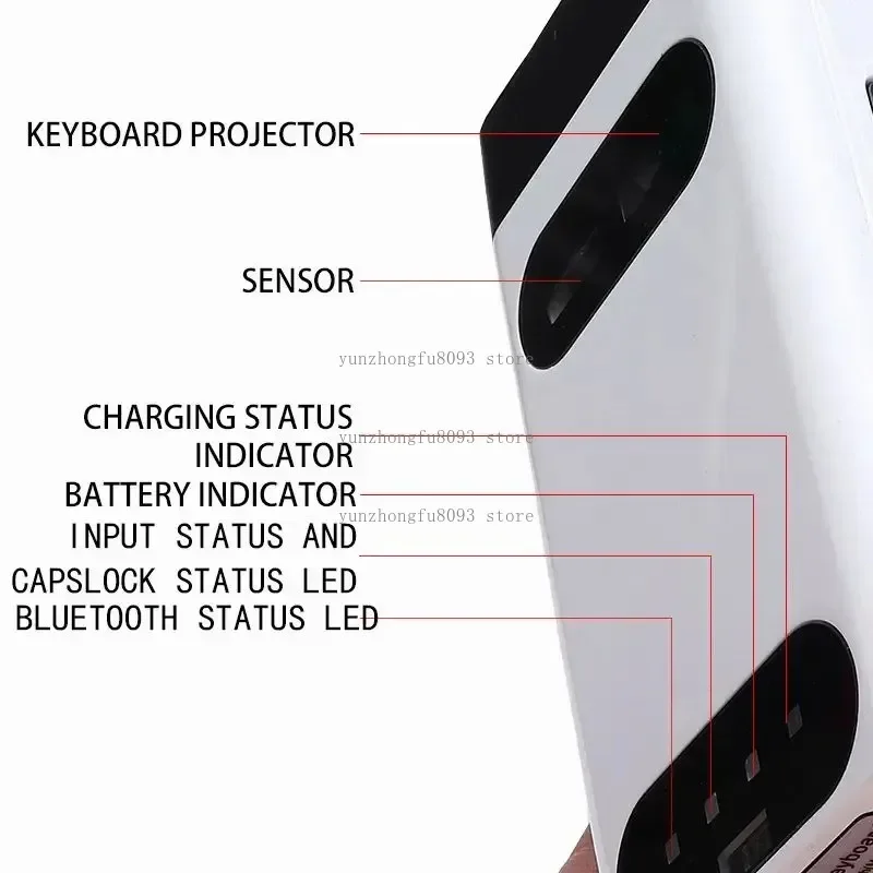 M1/KB560S Portable Mini Touch Keyboard, Bluetooth Virtual Laser Keyboard Wireless Projection for Computer Phone Laptop